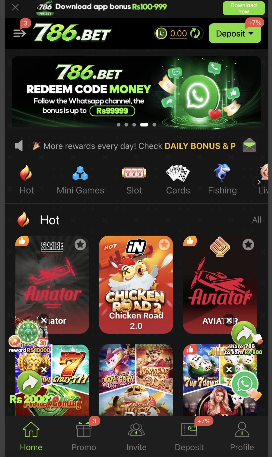 786BET Game APK Download Pakistan 2026 app screenshot