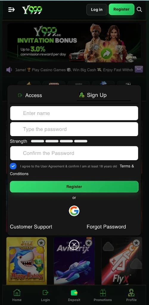 Y999 Game APK Download Pakistan 2026 screenshot 1